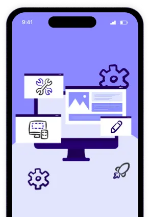 Data points on top of landscape